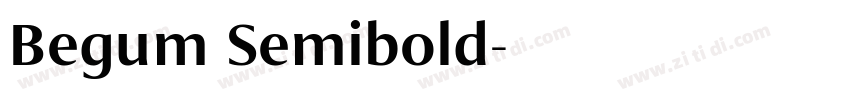 Begum Semibold字体转换